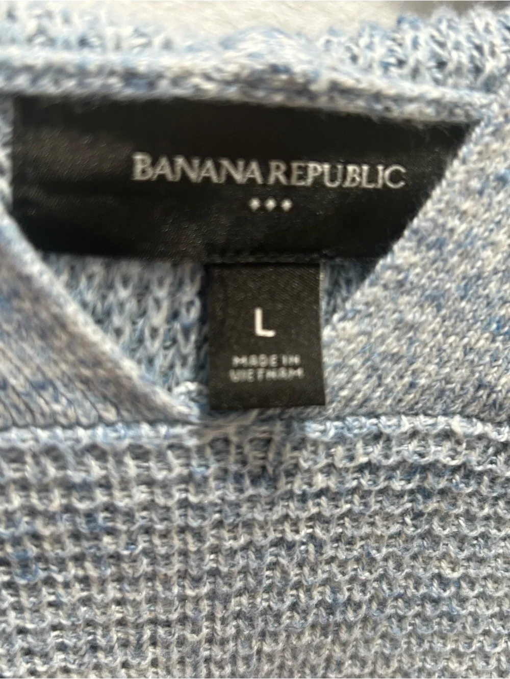 Banana Republic Men's Hooded Knit Sweater - Light Blue Heather